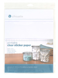 SILHOUETTE PRINTABLE CLEAR STICKER PAPIER