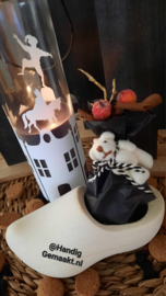 tube met kaars opdruk huisjes sint & piet