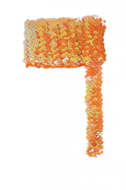 paillettenband breed elastisch oranje