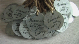 zinken labels rond | handmade with love