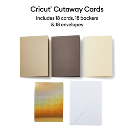 Cricut Cutaway Cards Neutrals R10-8,9 x 12,4 cm (18 pack) 