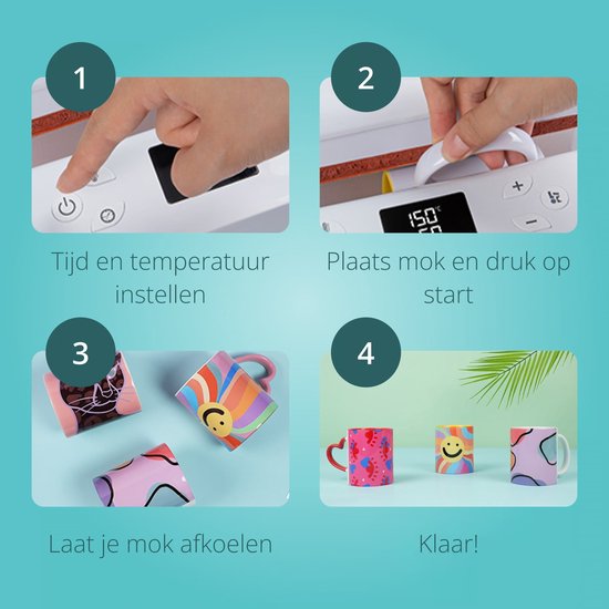 LOKLiK • Auto Tumbler Heat Press White + gratis mok