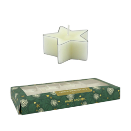Deco Kaars Stars Set 8 | wit