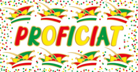 wenskaart proficiat confetti en steken