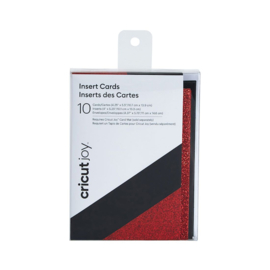 Cricut Joy™-insteekkaarten, zwart/rood glitter 4,25" x 5,5"