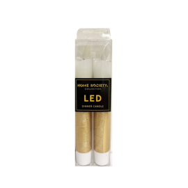 dinner kaars led | wit/goud
