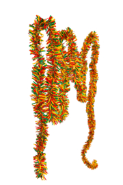 pvc slinger rood geel groen 8cm doorsnee