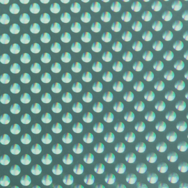 Premium Vinyl ™ Holografische bubbles - permanent | bright teal