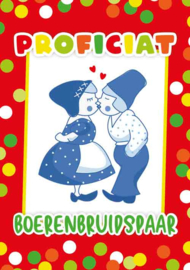 wenskaart boerenbruidspaar