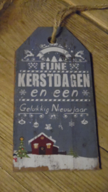 kerstlabel | fijne kerstdagen