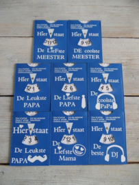 parkeerschijf met tekst