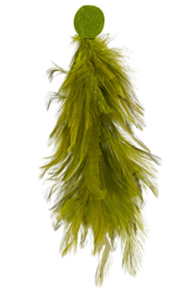 veren pluim olijf groen