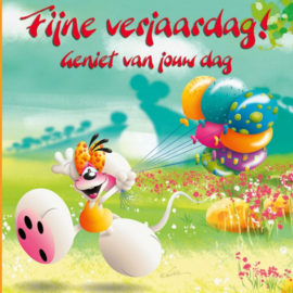 Diddl 3D-wenskaart – Fijne verjaardag! Geniet van jouw dag