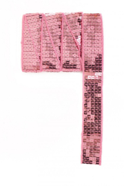 paillettenband plat licht roze