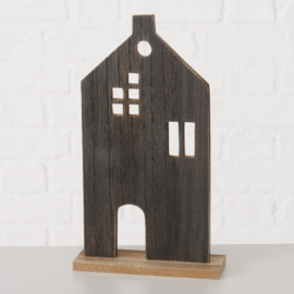 zwarte houten huisjes 3 dlg