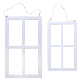 houten ramen wit vintage