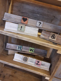 houten letterplank | enkel