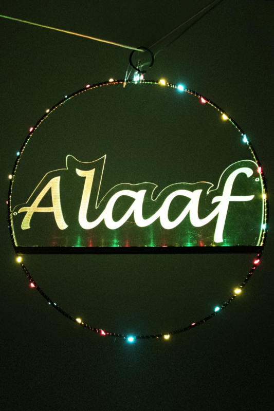 Stof Maand Tranen raam/deur cirkel ALAAF | verlichting/ledlampjes | Handig Gemaakt