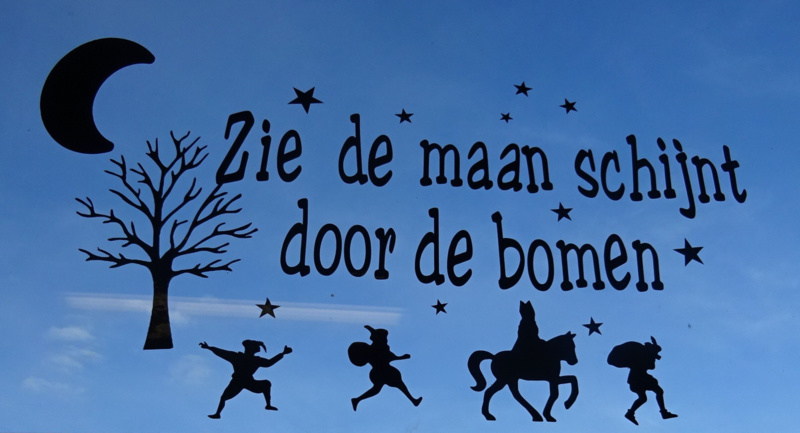 Raamsticker | Zie de maan schijnt door.... | SINTERKLAAS | Handig Gemaakt
