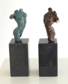 Twee geliefden - bronzen beeld