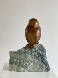 Bronzen beeld uil "Doel bereikt"