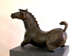 'Les Heureux'  bronzen beeld paardentorso
