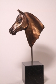 Paardenhoofd - bronsreliëf