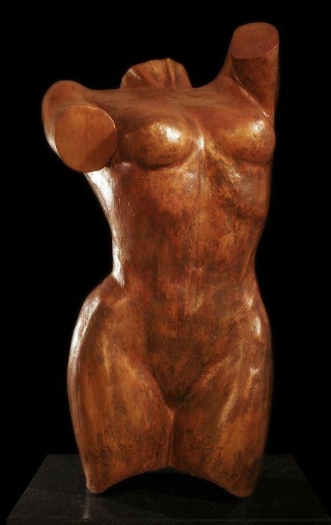Vrouwentorso - bronzen beeld