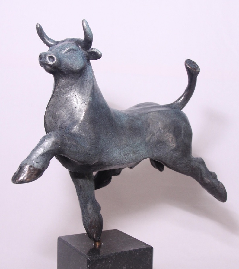 Bronzen beeld cadeau - Stier Eleftherios