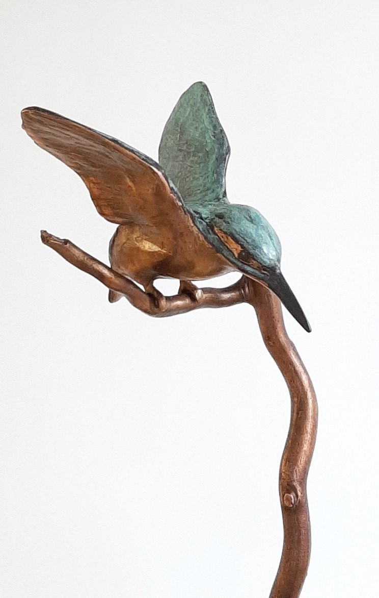 Kingfisher sculptures bronze - birdart