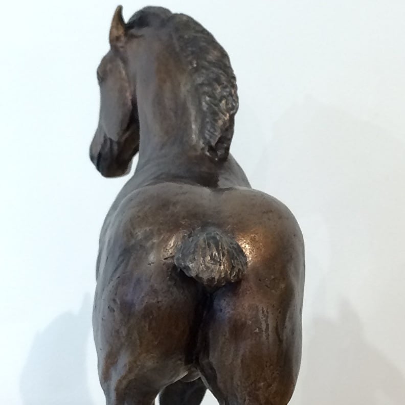 Bronzen beelden paarden - trekpaard