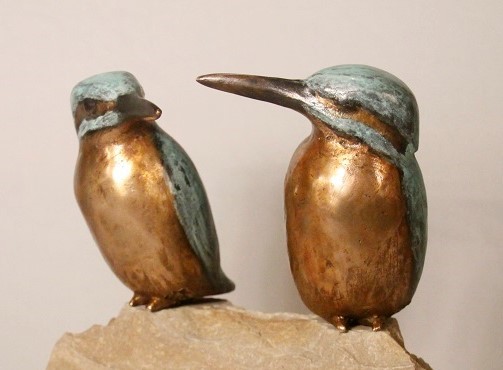 bronze sculptures birds