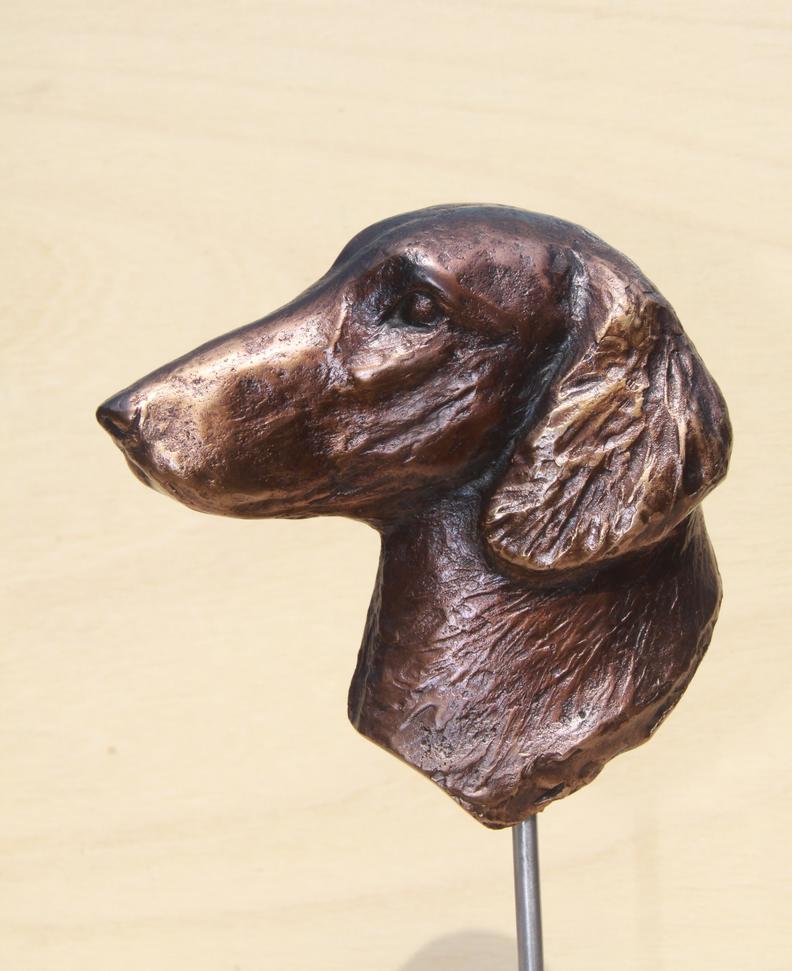 Bronzen beeld hond - bronze sculpture dog