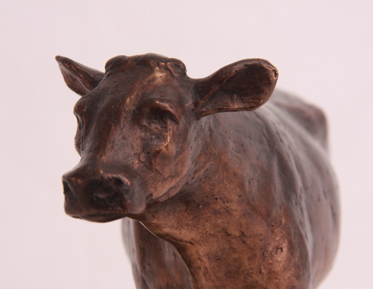 Fleckvieh koe - bronzen beeld