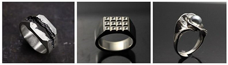 Zilveren ringen uit eigen atelier