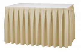 Tafelrok Boxpleat 73 cm hoog champagne