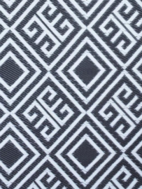 Tuintapijt grafisch zwart/wit 120 x 180