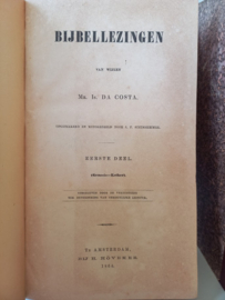 Costa, Isaac da-Bijbellezingen (negen delen, compleet)