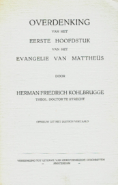 Kohlbrugge, Dr. H.F.-Overdenking van het eerste hoofdstuk van het Evangelie van Mattheüs