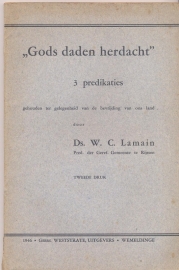 Lamain, Ds. W.C.-Gods daden herdacht