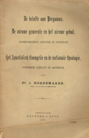 Hoedemaker, Dr. Ph. J.-De belofte aan Pergamus