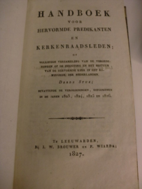 Tuuk, G. van der (verz.)-Handboek voor Hervormde Predikanten en Kerkenraadsleden