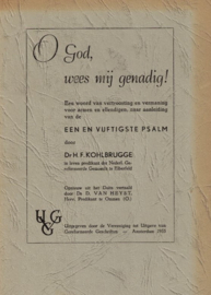 Kohlbrugge, H.F.-O God, wees mij genadig