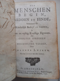 Luiken, Johannes-Des Menschen Begin, Midden en Einde