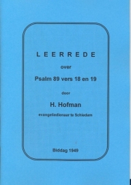Hofman, Ds. H.-Leerrede over Psalm 89 vers 18 en 19