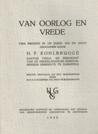 Kohlbrugge, Dr. H.F.-Van Oorlog en Vrede