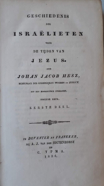 Hesz, Johan Jacob-Geschiedenis der Israëlieten