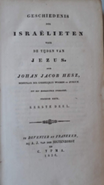 Hesz, Johan Jacob-Geschiedenis der Israëlieten