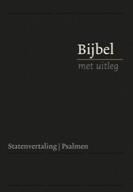 Bijbel met uitleg in Statenvertaling-Harde band, zwart, groot formaat (nieuw)