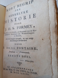 Formey, J.H.S.-Kort Begrip der Kerkelyke Historie